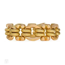 1940s Italian two-color tank bracelet