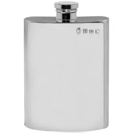 6oz Plain Rectangular  Pewter Hip Flask