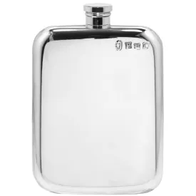 6oz Plain Traditional Pewter Hip Flask