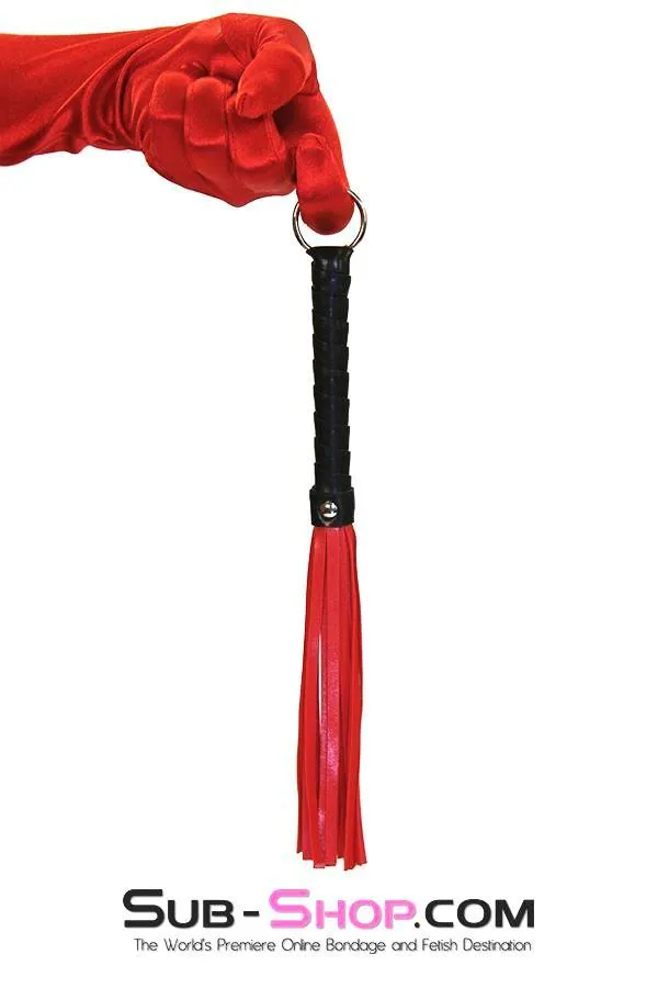 9031DL      L’il Red Whipper 12” Leatherette Bondage Whip