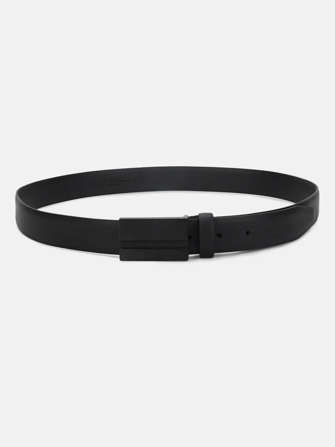 Antony Morato Men Black Solid Push Pin Closure Belt