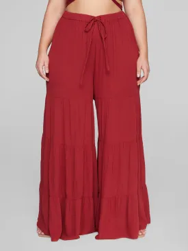 Ariella Tie Waist Tiered Pants