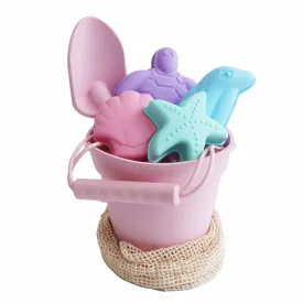 Beach Bucket with Personalized Shovel | Flamingo Pink