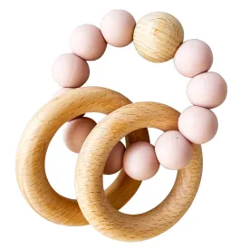 Beechwood Teether Ring Set - Petal