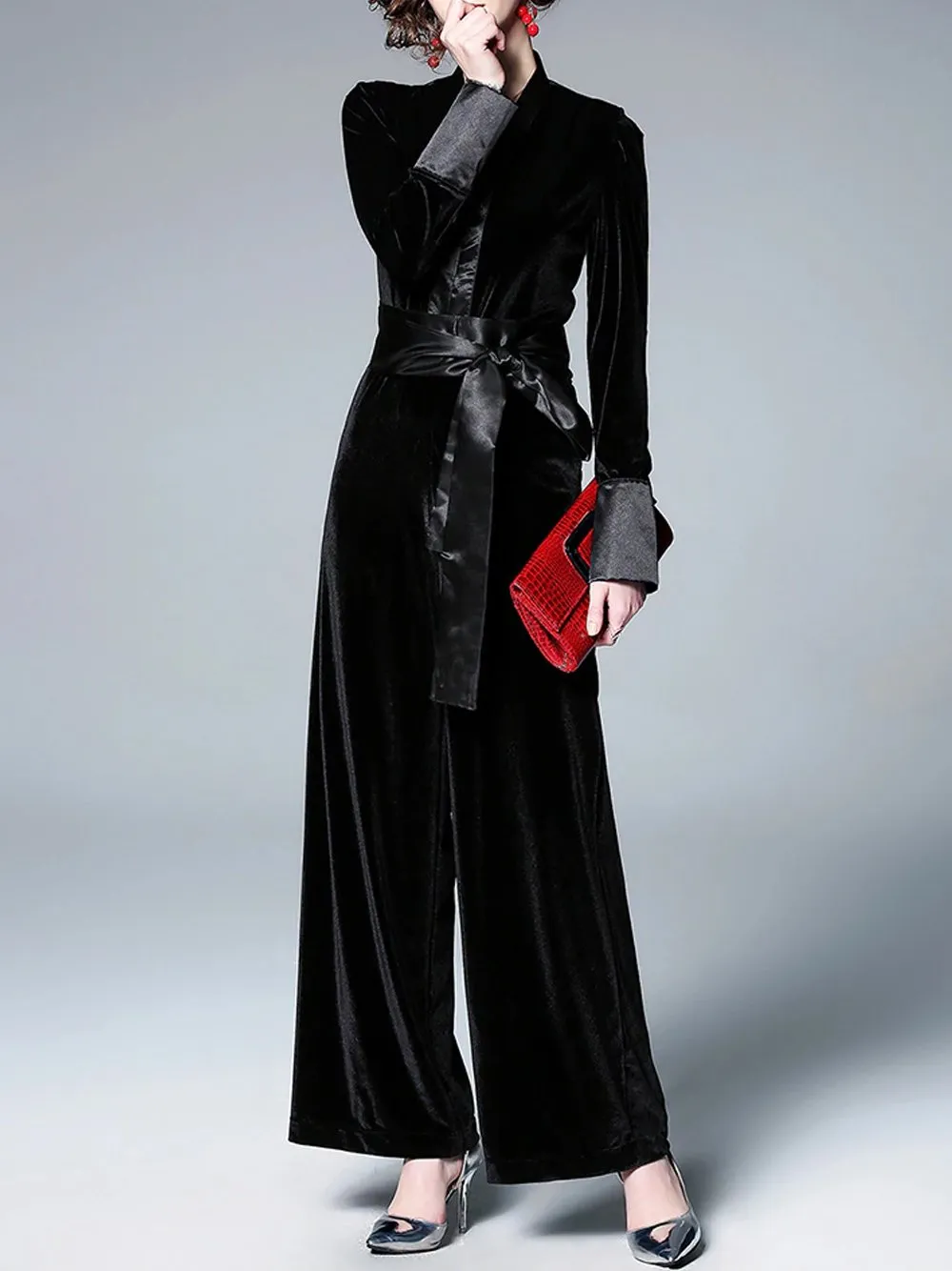 Black Velvet Jumpsuit