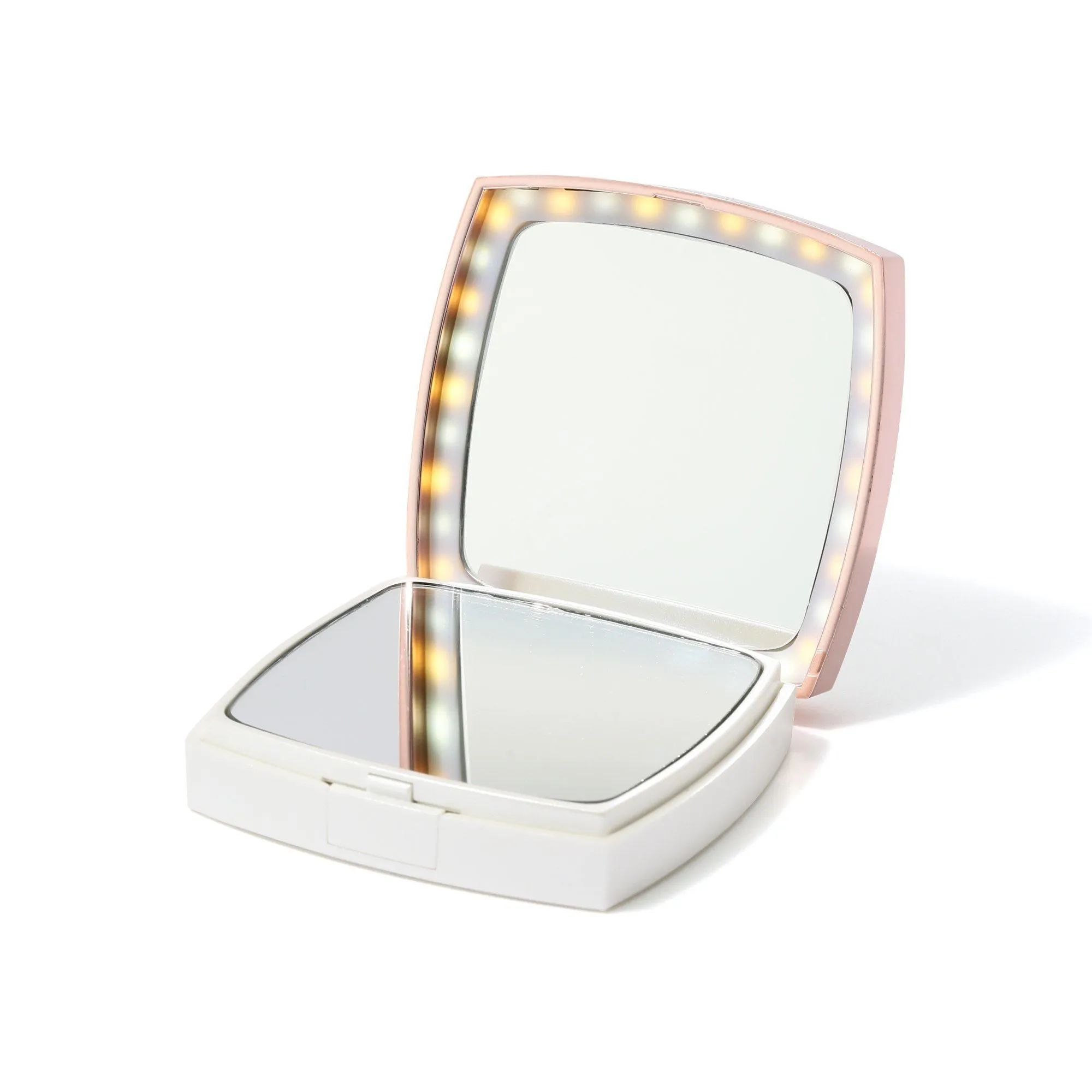 Blanche Led Compact Mirror White