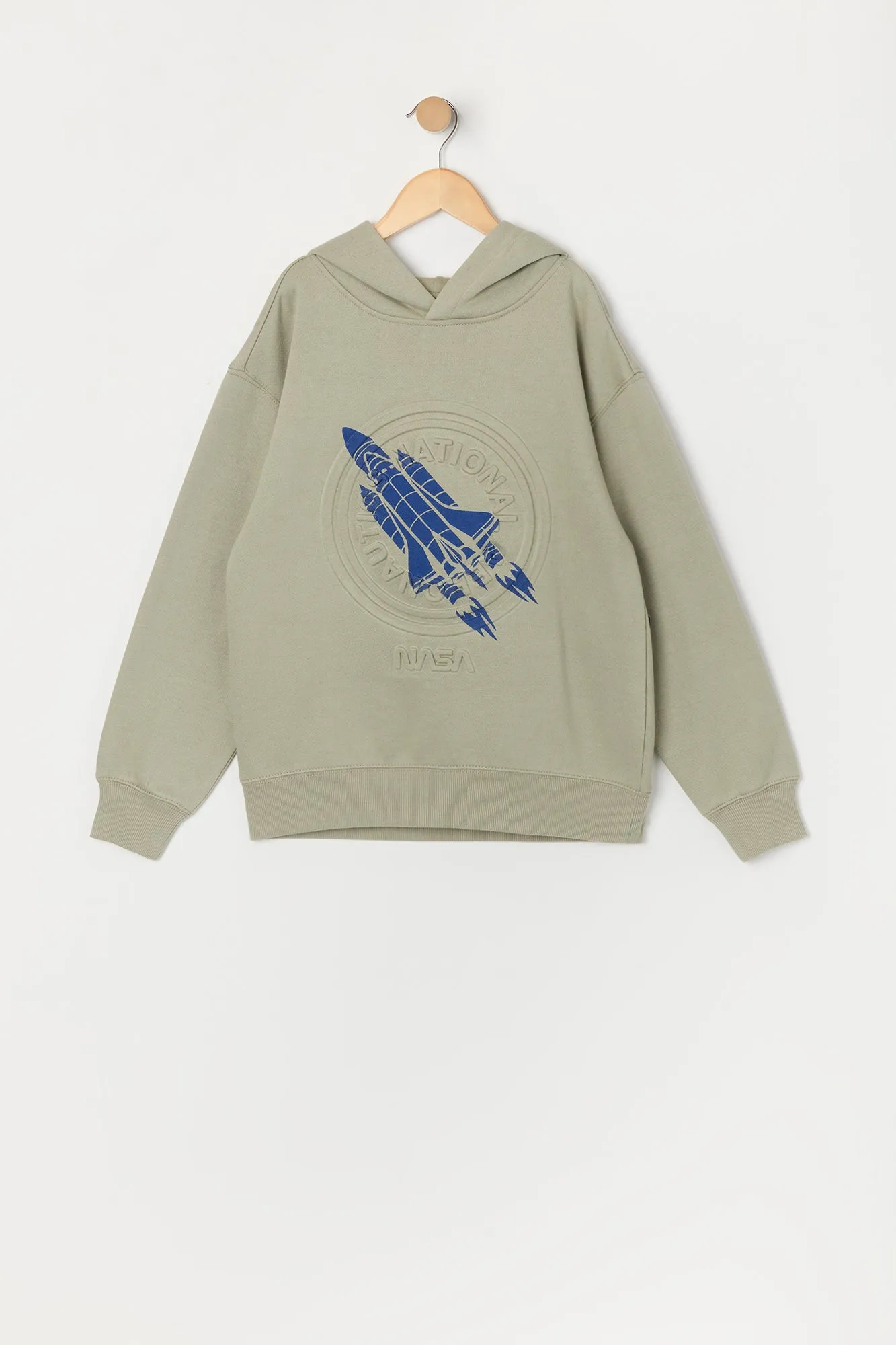 Boys NASA Embossed Fleece Hoodie