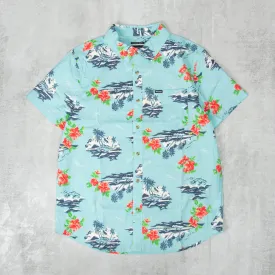 Brixton Charter Print Woven Shirt - Canal Blue / Paradise