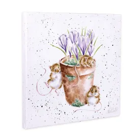 Canvas Art  Mice Flower Pot Cs204