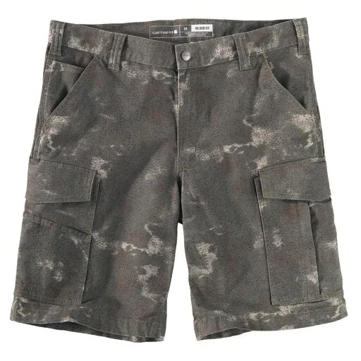 Carhartt Men's Rugged Flex® Relaxed Fit Canvas Cargo Work Short_Burnt Olive Camo