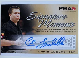 Chris Loschetter 2008 Rittenhouse Signature Moments PBA Autograph Bowling Card