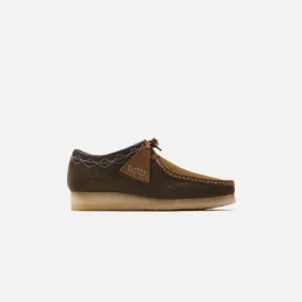 Clarks Originals Wallabee Low Stitch Pack Men's Green Combi Suede 26163708