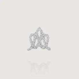 Crown Gold Earring with Diamonds