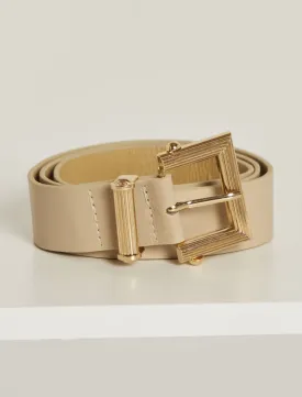 Deco Vegan Leather Belt (Natural)