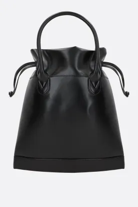 faux leather medium bucket bag