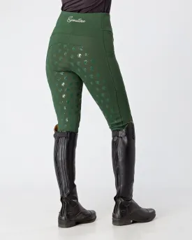 Forest Green Riding Leggings / Tights with Phone Pockets