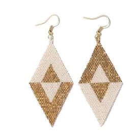 Frida Flipped Triangle Beaded Earrings