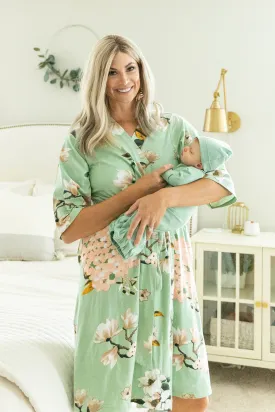 Gia Robe & Sage Newborn Baby Receiving Gown Set