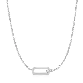 Glam Interlock Necklace Silver