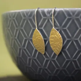 Golden Leaf Petal Earrings