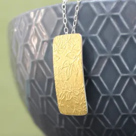 Golden Vines Tag Pendant