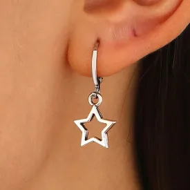 Hollow Star Earrings