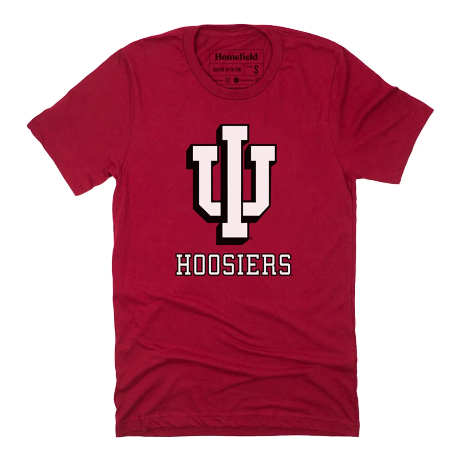 Indiana Hoosiers Drop Shadow Retro Trident Crimson T-Shirt