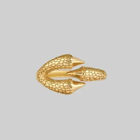 MERCY. Eagle Claw Gold Wrap Ring