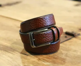 Pebbled Leather Belt Camel