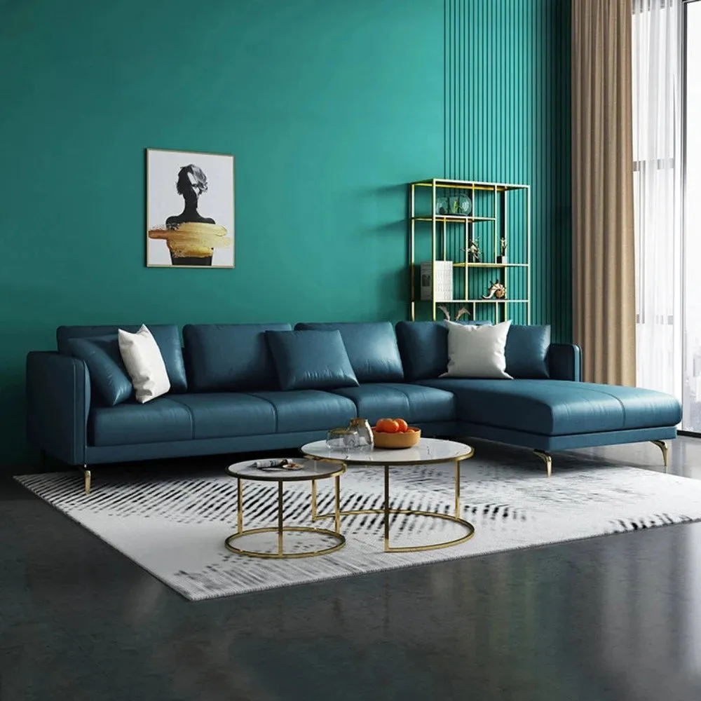 Pluto Luxury Modern Leatherette Sofa Set in Green