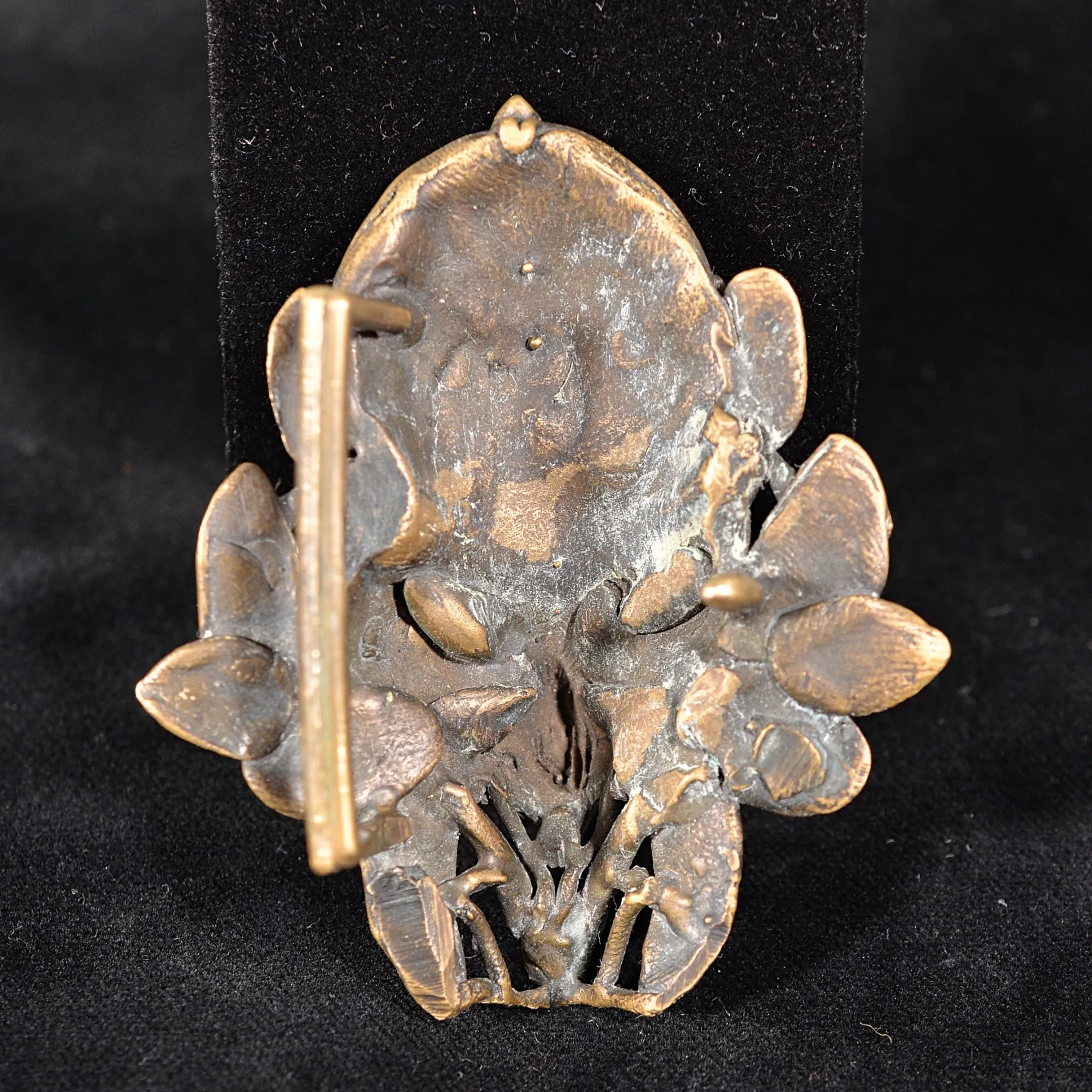 SOLD Vintage Goat/Animal Head Elaborate Brass Belt Buckle