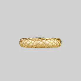 VEGA. Snake Skin Band Ring - Gold