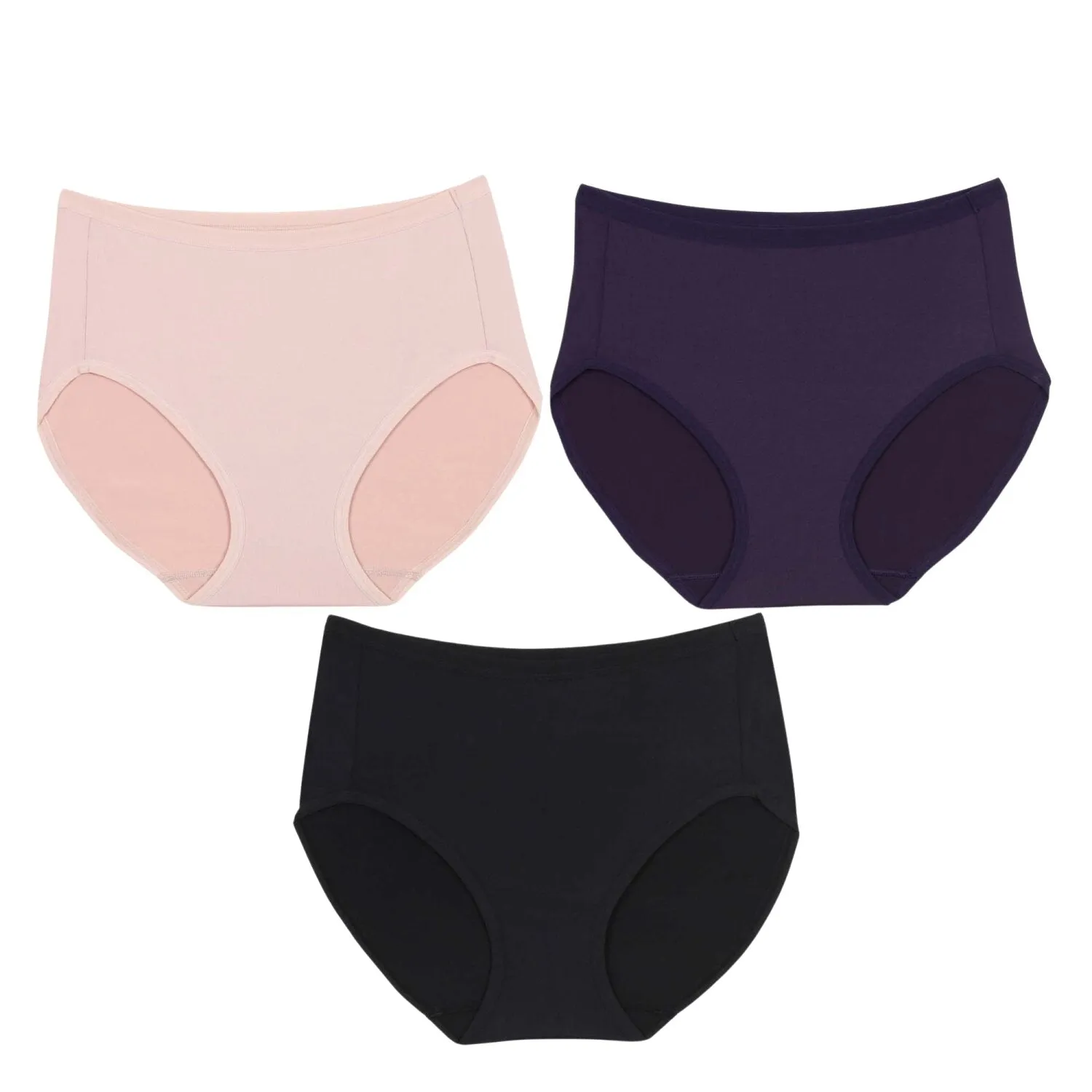 Wacoal Panty pack กางเกงในใส่สบาย รูปแบบเต็มตัว set 3 ชิ้น รุ่น WU4T34 คละสี (สีเบจ-สีดำ-สีม่วง)