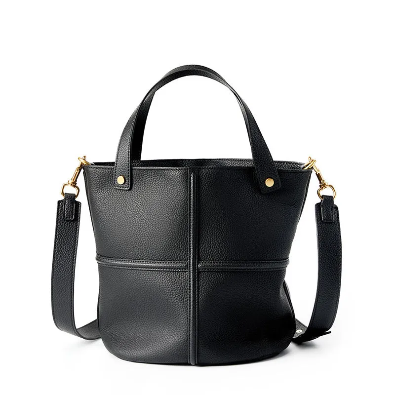 Women Fashoin Leather Cross Body Bucket Bag